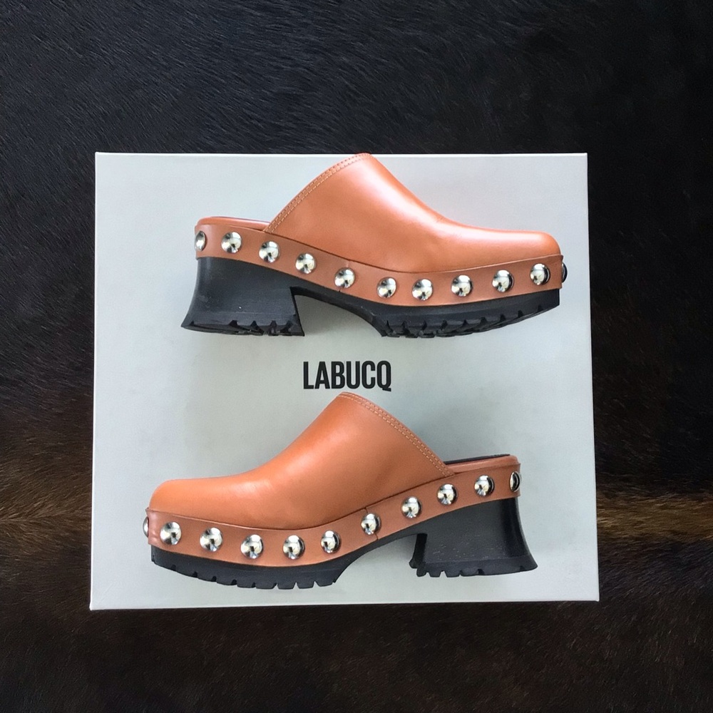 Labucq  Leather Studded Clog 38